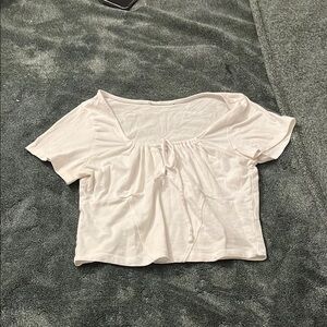 Women's White Short Sleeve Top